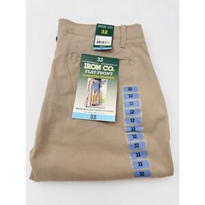 Iron Co Men's Flat Front Shorts Size 32 NWT Vintage Wheat Comfort Flex Waist 33"